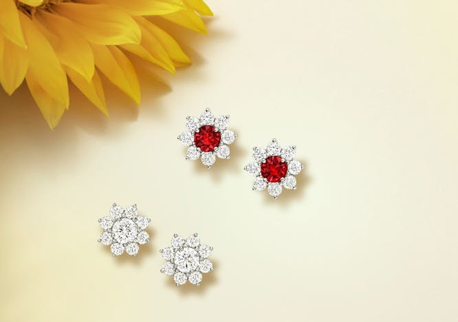 accessories earring jewelry diamond gemstone dahlia flower plant