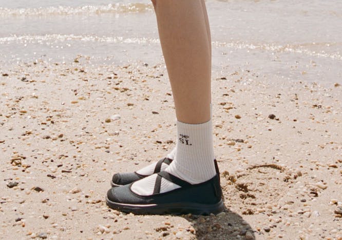 clothing footwear shoe sneaker sandal person walking